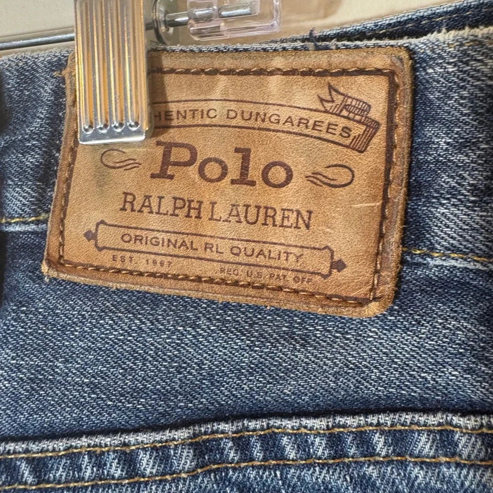 Polo Ralph Lauren Hampton Straight Mens‎ Blue Wash Denim Jeans Size 44Bx32